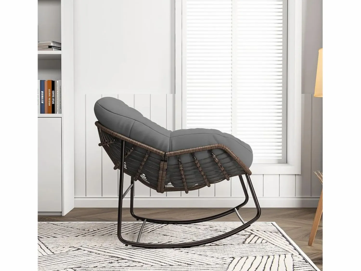 Mecedora - Mecedora extragrande - con asiento tapizado,