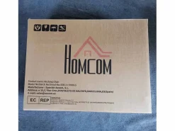 Discount Homcom Mecedora Berta reposabrazos + cojín lumbar gris 84x65x87 cm Gris claro