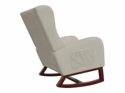 Clearance Mecedora con reposapiés, patas de madera maciza antideslizantes, mecedora, Sillón Balancín