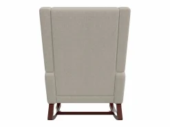 Clearance Mecedora con reposapiés, patas de madera maciza antideslizantes, mecedora, Sillón Balancín