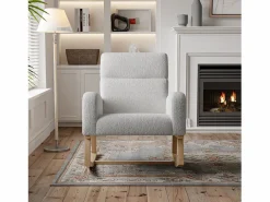 Mecedora con respaldo - bolsillos laterales - forro polar suave - Sillón Balancín