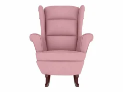 Sale Mecedora con respaldo alto de terciopelo y madera maciza Sillón Balancín