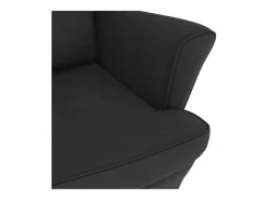 Hot vidaxl Mecedora con respaldo alto de terciopelo y madera maciza Negro