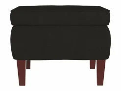 Hot vidaxl Mecedora con respaldo alto de terciopelo y madera maciza Negro