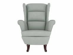 Clearance Mecedora con respaldo alto de terciopelo y madera maciza Sillón Balancín