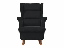 Best Mecedora con respaldo alto de terciopelo y madera maciza Sillón Balancín