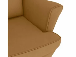 vidaxl Mecedora con respaldo alto de terciopelo marrón y madera maciza