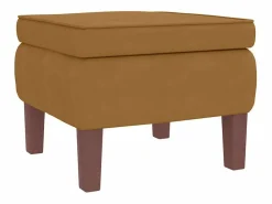 vidaxl Mecedora con respaldo alto de terciopelo marrón y madera maciza