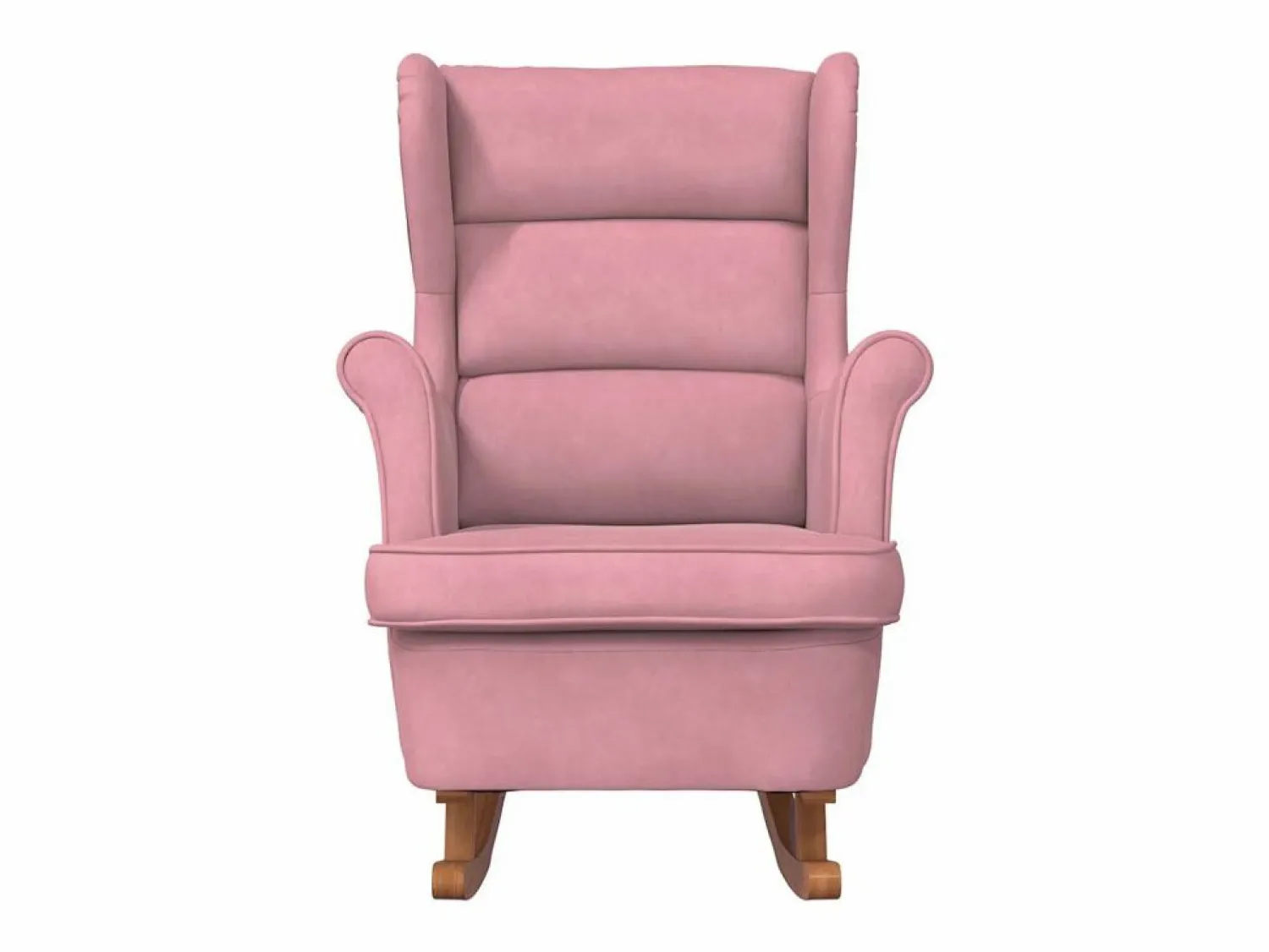 vidaxl Mecedora con respaldo alto de terciopelo y madera maciza