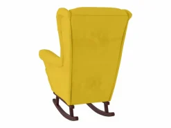 Outlet Mecedora con respaldo alto de terciopelo madera maciza Sillón Balancín
