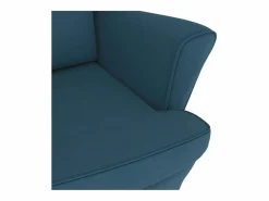 vidaxl Mecedora con respaldo alto de terciopelo y madera maciza