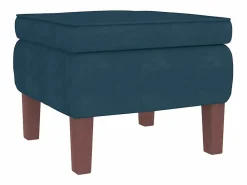 vidaxl Mecedora con respaldo alto de terciopelo y madera maciza