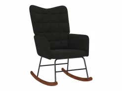 Clearance Mecedora con taburete de terciopelo Sillón Balancín
