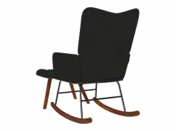 Clearance Mecedora con taburete de terciopelo Sillón Balancín