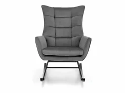 Best Mecedora de diseño en terciopelo con reposabrazos Market Sillón Balancín
