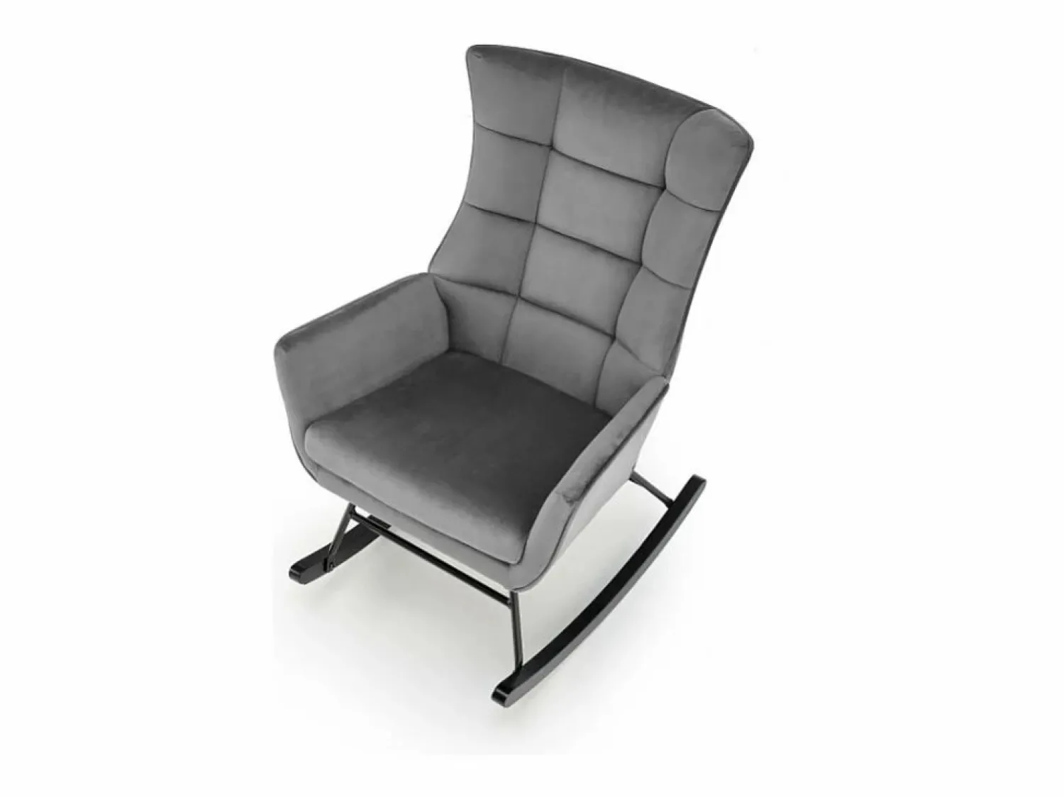 Best Mecedora de diseño en terciopelo con reposabrazos Market Sillón Balancín