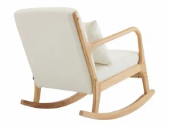 Habitat et jardin Mecedora de estilo escandinavo de tejido de rizo y madera <><noscript><img width=