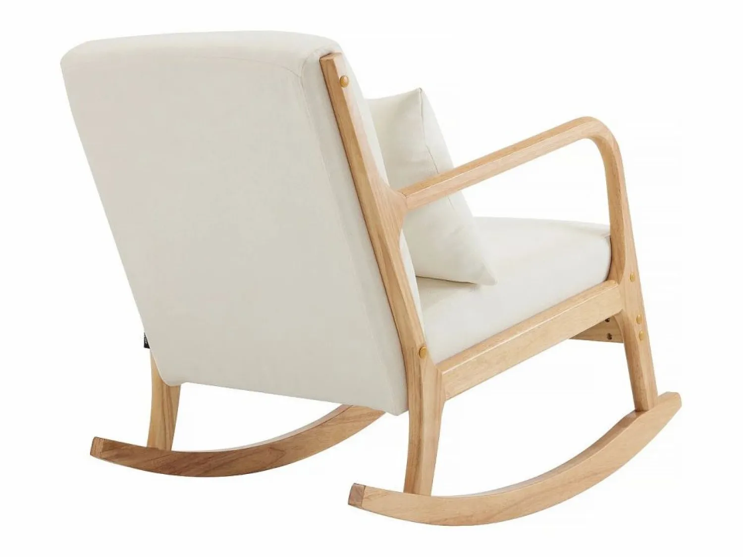 Habitat et jardin Mecedora de estilo escandinavo de tejido de rizo y madera <> - Beis