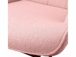 Sale Mecedora de peluche de osito de peluche, sillón de lectura acolchado, respaldo a cuadros, color Rosa