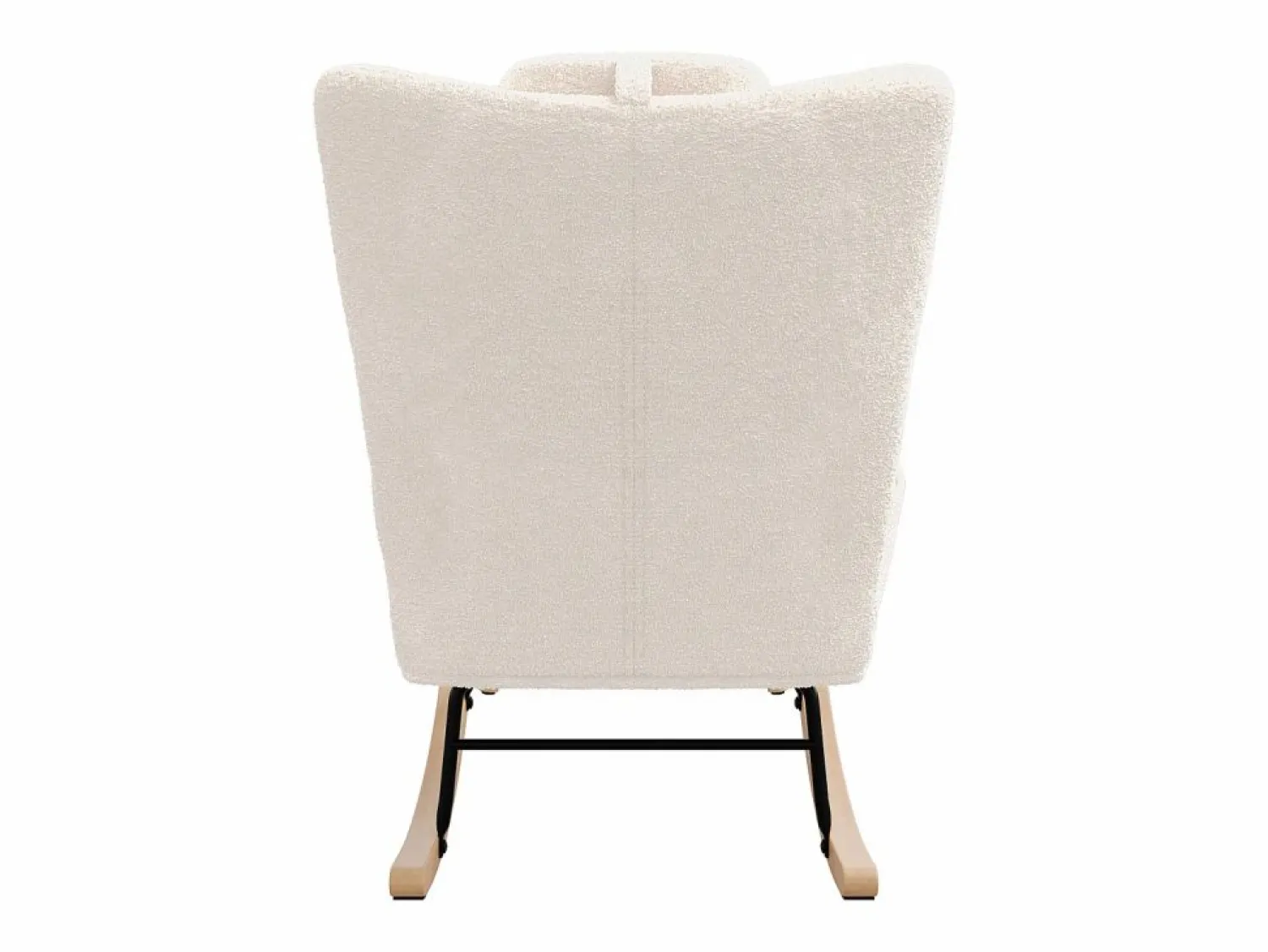 Discount Mecedora de peluche suave con reposacabezas y reposapiés Sillón Balancín