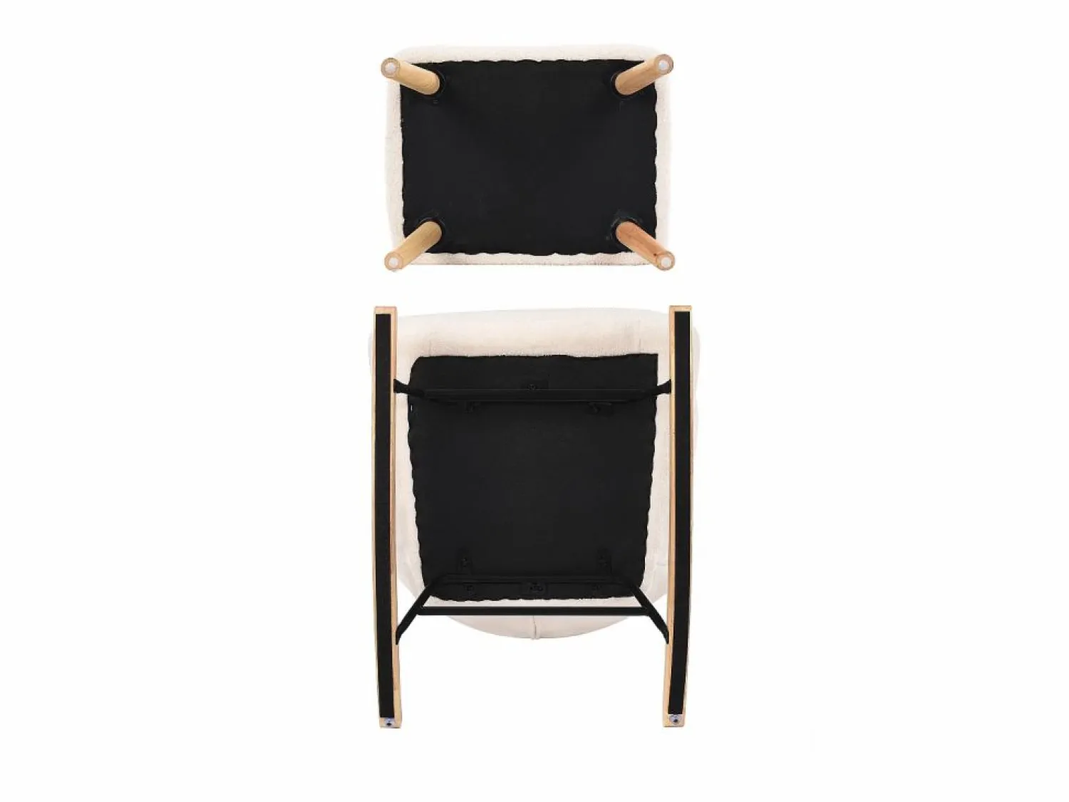 Discount Mecedora de peluche suave con reposacabezas y reposapiés Sillón Balancín