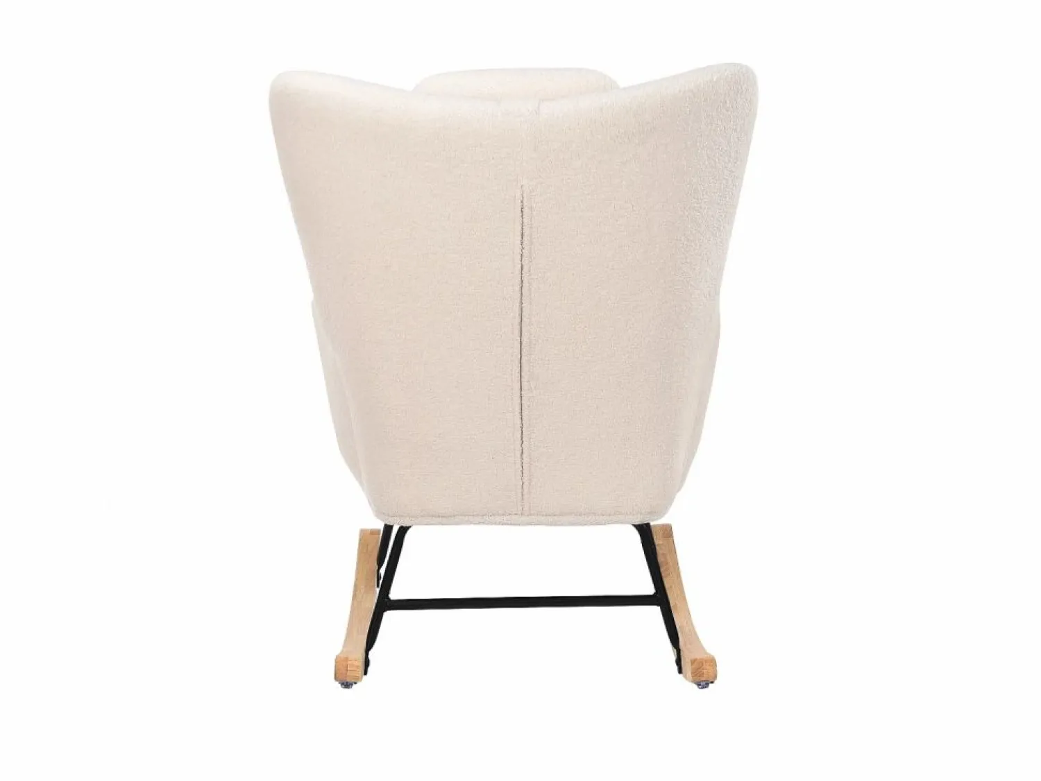 Discount Mecedora de peluche suave con reposacabezas y reposapiés Sillón Balancín