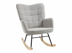 New Mecedora, silla mecedora, estructura de acero y patas de madera, color Sillón Balancín