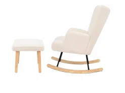 Mecedora Teddy, Chaise Longue con reposacabezas y reposapiés, 150 kg