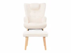 Mecedora Teddy, Chaise Longue con reposacabezas y reposapiés, 150 kg
