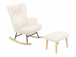 Mecedora Teddy, Chaise Longue con reposacabezas y reposapiés, 150 kg
