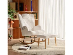 Mecedora Teddy, Chaise Longue con reposacabezas y reposapiés, 150 kg