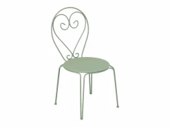 Best MYLIA Mesa + 4 sillas jardín metal hierro forjado - GUERMANTES Verde almendra