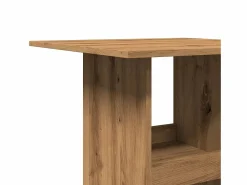 Clearance Clicnbuy Mesa alta bar con almacenaje madera roble artisian 60x60x102 cm Marru00f3n