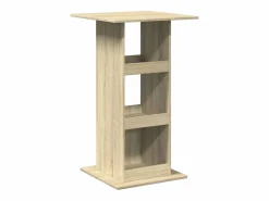 Clicnbuy Mesa alta bar con almacenaje madera roble Sonoma 60x60x102 cm