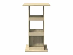 Clicnbuy Mesa alta bar con almacenaje madera roble Sonoma 60x60x102 cm