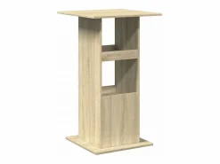 Clicnbuy Mesa alta bar con almacenaje madera roble Sonoma 60x60x102 cm