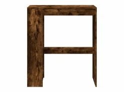 Clicnbuy Mesa alta bar con estantes roble ahumado 90x40x103,5 cm