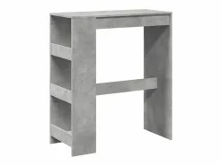 Hot Mesa alta bar con estantes madera hormigón 90x40x103,5 cm Mueble Bar