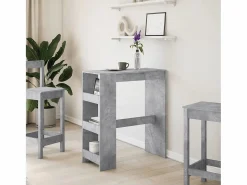 Hot Mesa alta bar con estantes madera hormigón 90x40x103,5 cm Mueble Bar