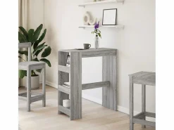 Online Clicnbuy Mesa alta bar con estantes madera Sonoma 90x47,5x103,5 cm Gris