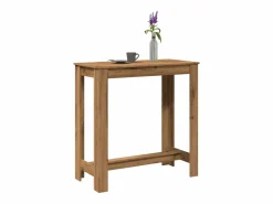 New vidaxl Mesa alta bar madera ingeniería roble artisian 102x50x103,5 cm Marru00f3n