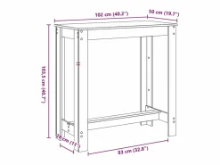 New vidaxl Mesa alta bar madera ingeniería roble artisian 102x50x103,5 cm Marru00f3n