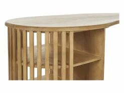 Discount Mesa alta con almacenaje de madera maciza de mango 90 cm LOBIO Mueble Bar