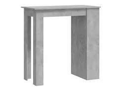 Clicnbuy Mesa alta con estante almacenaje hormigón 102x50x103,5 cm