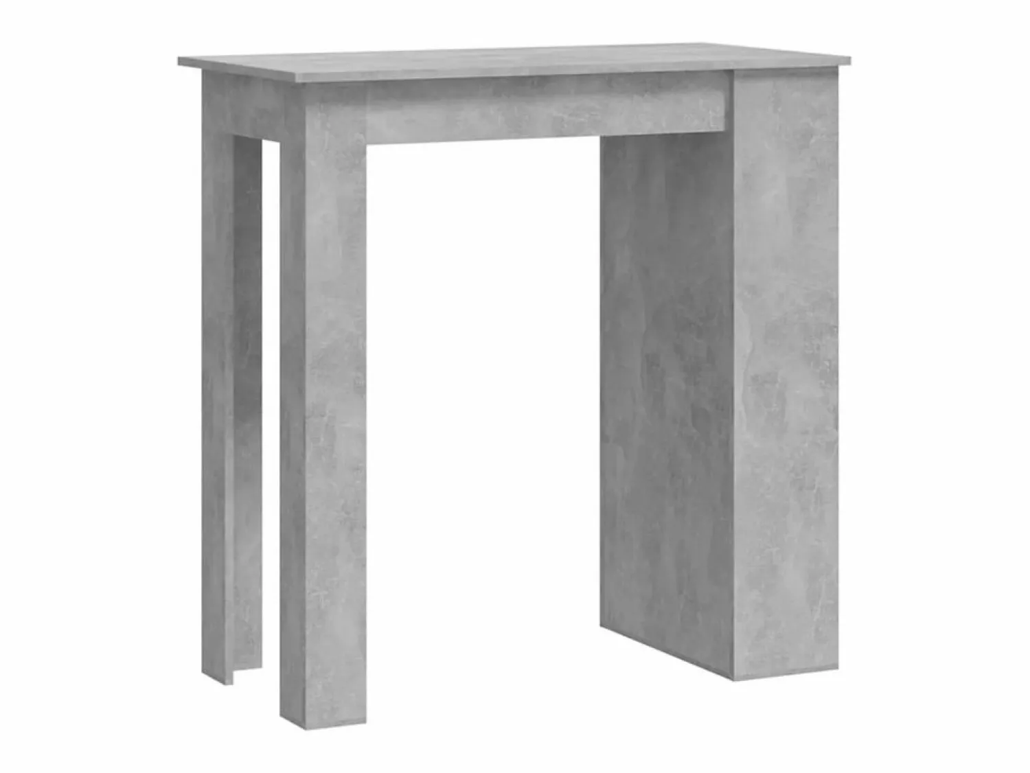 Clicnbuy Mesa alta con estante almacenaje hormigón 102x50x103,5 cm