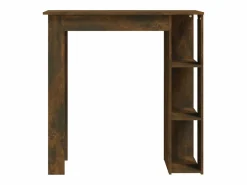 Clicnbuy Mesa alta con estante roble Sonoma 102x50x103,5 cm Marru00f3n