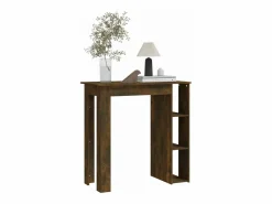 Clicnbuy Mesa alta con estante roble Sonoma 102x50x103,5 cm Marru00f3n
