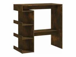 Online Mesa alta con estante roble ahumado 100x50x101,5 cm ES905761 Marru00f3n