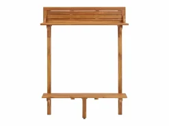 Hot Clicnbuy Mesa alta de balcón de madera de acacia maciza 90x37x122,5 cm Marru00f3n