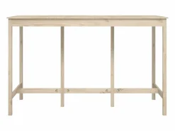 New Mesa alta de bar de madera maciza de pino 180x80x110 cm Mesa Alta